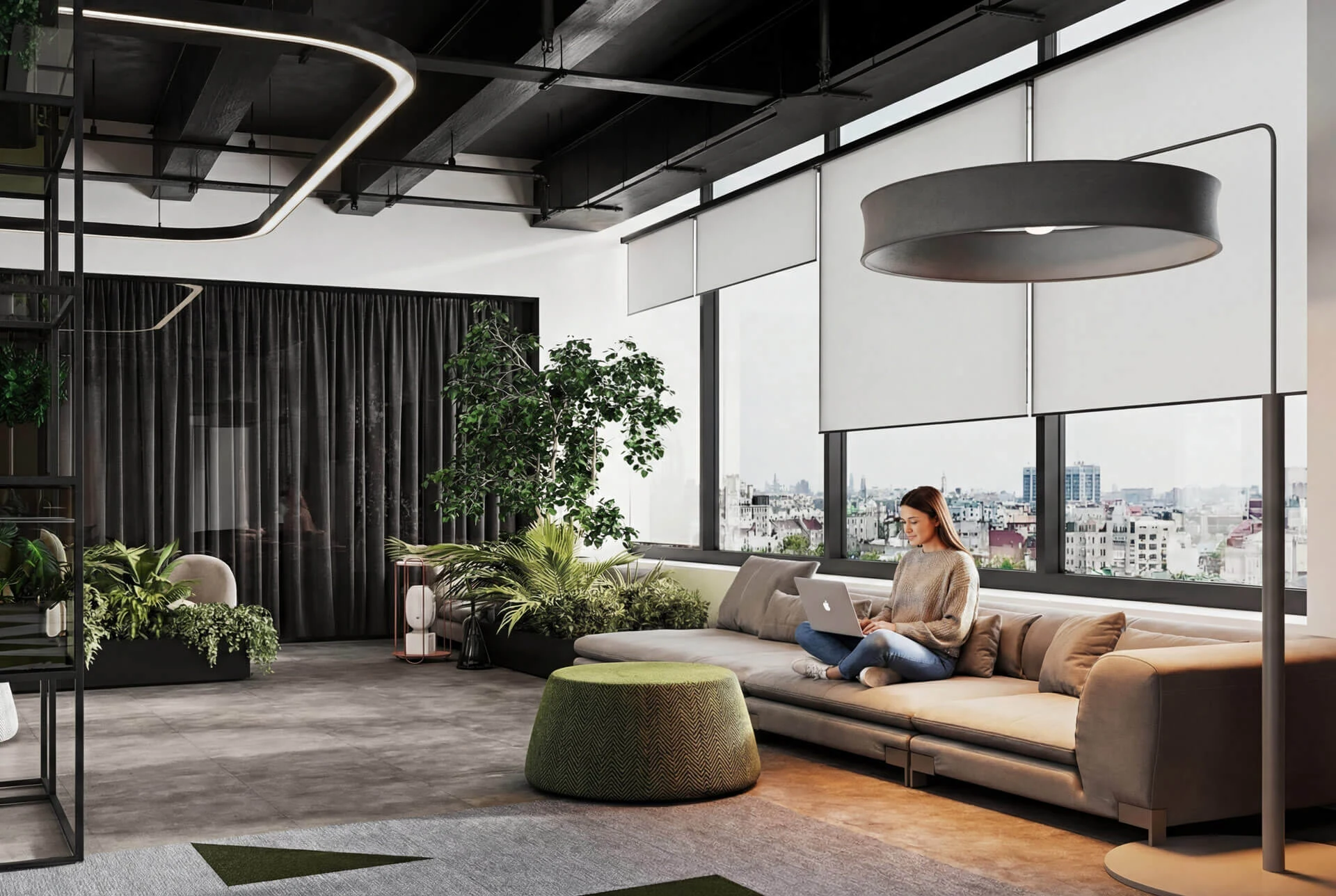 Интерьер корпоративного офиса IT-компании, 4 565 м²